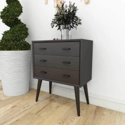Black Wood Modern Chest by Litton Lane -Outlet Litton Lane Store black litton lane sideboards buffet tables 96394 4f 1000