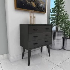 Black Wood Modern Chest by Litton Lane -Outlet Litton Lane Store black litton lane sideboards buffet tables 96394 c3 1000