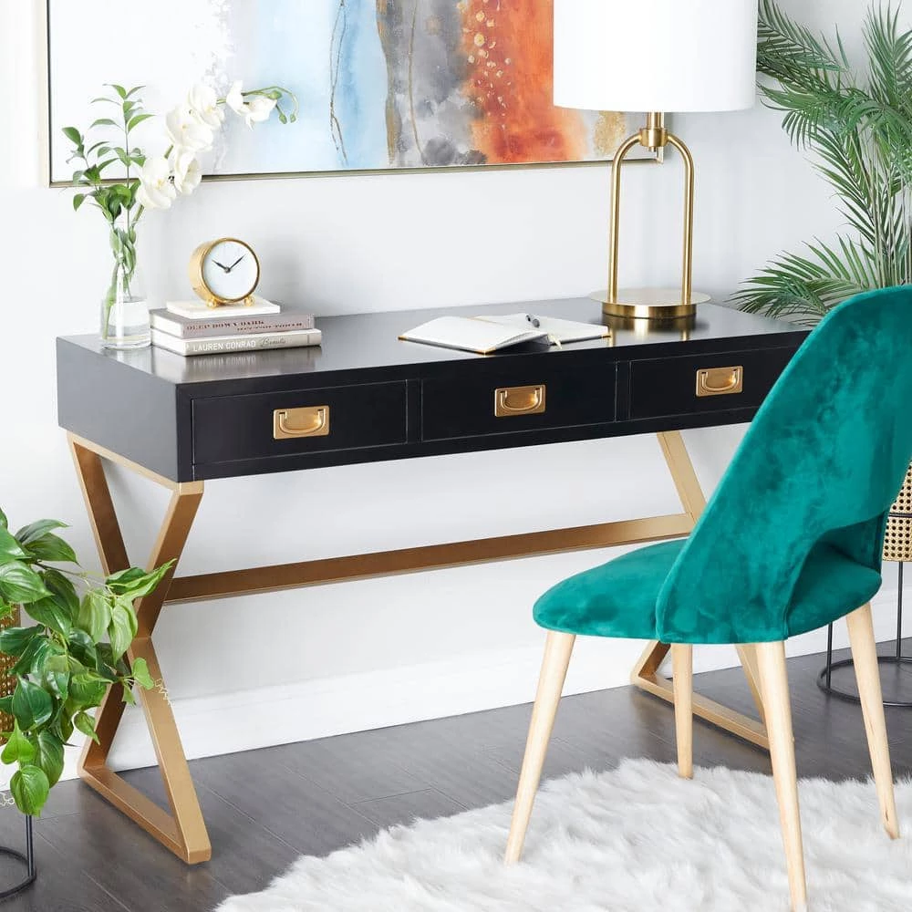 30 In. Black Wood Contemporary Desk by Litton Lane 11 30 In. Black Wood Contemporary Desk by Litton Lane - Image 9