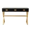 30 In. Black Wood Contemporary Desk by Litton Lane