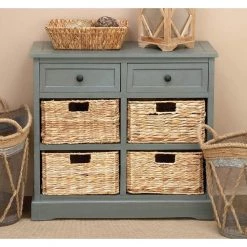 28 in. x 30 in. x 13 in. Turquoise Wood Traditional Storage Unit by Litton Lane -Outlet Litton Lane Store blue litton lane accent cabinets 96183 31 1000