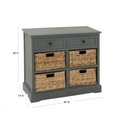 28 in. x 30 in. x 13 in. Turquoise Wood Traditional Storage Unit by Litton Lane -Outlet Litton Lane Store blue litton lane accent cabinets 96183 40 1000