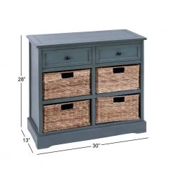 28 in. x 30 in. x 13 in. Turquoise Wood Traditional Storage Unit by Litton Lane -Outlet Litton Lane Store blue litton lane accent cabinets 96183 76 1000