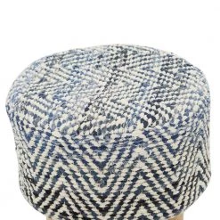17 in. Blue Wood Bohemian Stool by Litton Lane -Outlet Litton Lane Store blue litton lane bar stools 042615 77 1000