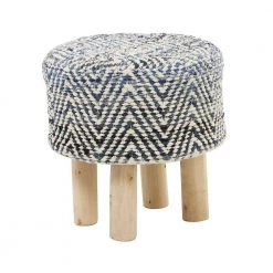 17 in. Blue Wood Bohemian Stool by Litton Lane -Outlet Litton Lane Store blue litton lane bar stools 042615 c3 1000