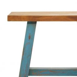 20 in. Blue Farmhouse Wood Stool by Litton Lane -Outlet Litton Lane Store blue litton lane bar stools 36921 44 1000