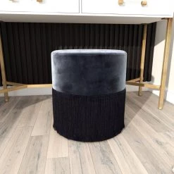 16 in. Black Wood Traditional Stool by Litton Lane -Outlet Litton Lane Store blue litton lane bar stools 53746 1f 1000