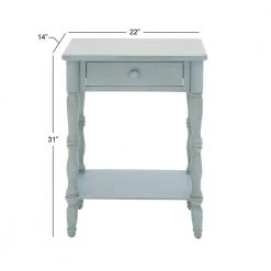 14 in. Blue Rectangle Wood 1 Drawer and 1 Shelf End Table by Litton Lane 8 14 in. Blue Rectangle Wood 1 Drawer and 1 Shelf End Table by Litton Lane -Outlet Litton Lane Store blue litton lane end side tables 60118 76 1000