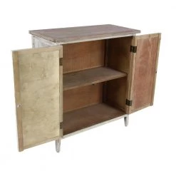 Brown 2 Door Geometric Cabinet with Carved Relief Overlay by Litton Lane 20 Brown 2 Door Geometric Cabinet with Carved Relief Overlay by Litton Lane -Outlet Litton Lane Store bronxe litton lane accent cabinets 84337 c3 1000