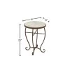 16 in. Bronze Round Marble Scroll End Table by Litton Lane -Outlet Litton Lane Store bronze litton lane end side tables 45692 40 1000