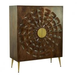 Brown Wood Contemporary Cabinet by Litton Lane
