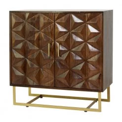 Brown Wood Contemporary Cabinet by Litton Lane