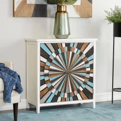 Brown Wood Farmhouse Cabinet by Litton Lane -Outlet Litton Lane Store brown litton lane accent cabinets 041624 31 1000