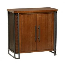 Brown Industrial Wood Cabinet by Litton Lane