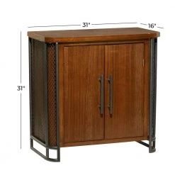 Brown Industrial Wood Cabinet by Litton Lane -Outlet Litton Lane Store brown litton lane accent cabinets 68641 76 1000