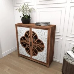 Brown Farmhouse Wood Cabinet by Litton Lane -Outlet Litton Lane Store brown litton lane accent cabinets 77903 1d 1000