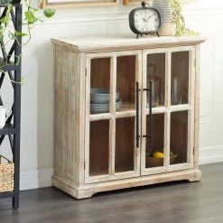 Brown Wood Farmhouse Cabinet by Litton Lane -Outlet Litton Lane Store brown litton lane accent cabinets 77931 31 1000