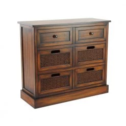 28 in. x 31 in. x 13 in. Brown Wood Traditional Storage Unit by Litton Lane
