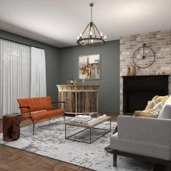 51 in. Brown Leather Vintage Loveseat with Metal Arms by Litton Lane -Outlet Litton Lane Store brown litton lane accent chairs 042292 76 1000