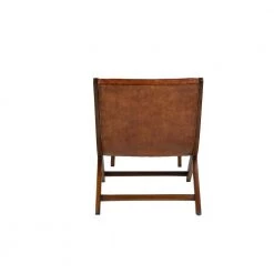 Brown Teak Wood Traditional Accent Chair with Ottoman (Set of 2) by Litton Lane -Outlet Litton Lane Store brown litton lane accent chairs 64781 66 1000