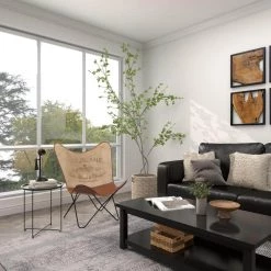 Tan Canvas Rustic Accent Chair by Litton Lane -Outlet Litton Lane Store brown litton lane accent chairs 88593 76 1000