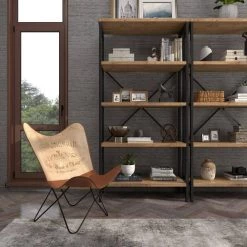 Tan Canvas Rustic Accent Chair by Litton Lane -Outlet Litton Lane Store brown litton lane accent chairs 88593 fa 1000