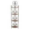 66 in. Metal Farmhouse 4 Shelf Bakers Rack in Brown by Litton Lane -Outlet Litton Lane Store brown litton lane baker s racks 69873 64 1000