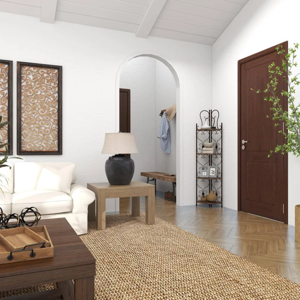 66 in. Metal Farmhouse 4 Shelf Bakers Rack in Brown by Litton Lane 10 66 in. Metal Farmhouse 4 Shelf Bakers Rack in Brown by Litton Lane - Image 8