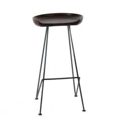 17 in. Brown Metal Rustic Bar Stool by Litton Lane -Outlet Litton Lane Store brown litton lane bar stools 62948 4f 1000