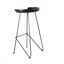 17 in. Brown Metal Rustic Bar Stool by Litton Lane -Outlet Litton Lane Store brown litton lane bar stools 62948 c3 1000