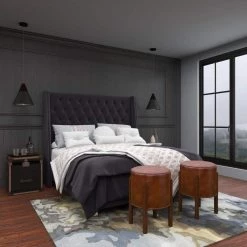 17 in. Brown Leather Traditional Stool by Litton Lane -Outlet Litton Lane Store brown litton lane bar stools 64780 76 1000