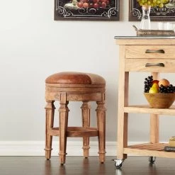 26 in. Brown Wood Rustic Counter Stool by Litton Lane -Outlet Litton Lane Store brown litton lane bar stools 66122 31 1000