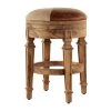 26 in. Brown Wood Rustic Counter Stool by Litton Lane 2 26 in. Brown Wood Rustic Counter Stool by Litton Lane -Outlet Litton Lane Store brown litton lane bar stools 66122 64 1000