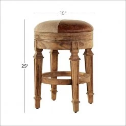 26 in. Brown Wood Rustic Counter Stool by Litton Lane -Outlet Litton Lane Store brown litton lane bar stools 66122 76 1000