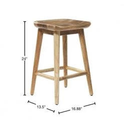 24 in. Brown Mango Wood Contemporary Counter Stool by Litton Lane 17 24 in. Brown Mango Wood Contemporary Counter Stool by Litton Lane -Outlet Litton Lane Store brown litton lane bar stools 80611 40 1000