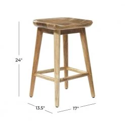 24 in. Brown Mango Wood Contemporary Counter Stool by Litton Lane 25 24 in. Brown Mango Wood Contemporary Counter Stool by Litton Lane -Outlet Litton Lane Store brown litton lane bar stools 80611 76 1000