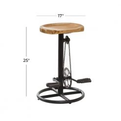 25 in. Brown Industrial Metal Counter Stool by Litton Lane 18 25 in. Brown Industrial Metal Counter Stool by Litton Lane -Outlet Litton Lane Store brown litton lane bar stools 80614 76 1000
