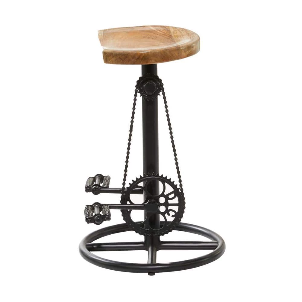 25 in. Brown Industrial Metal Counter Stool by Litton Lane 7 25 in. Brown Industrial Metal Counter Stool by Litton Lane - Image 5