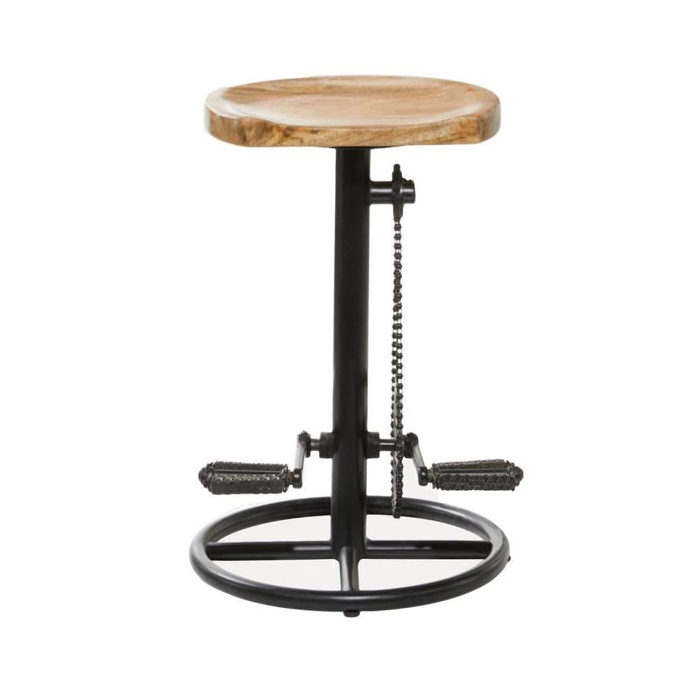 25 in. Brown Industrial Metal Counter Stool by Litton Lane 4 25 in. Brown Industrial Metal Counter Stool by Litton Lane - Image 2