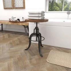 17 in. Brown 29 in. H Round Metal Accent Table by Litton Lane -Outlet Litton Lane Store brown litton lane bar stools 88581 1f 1000