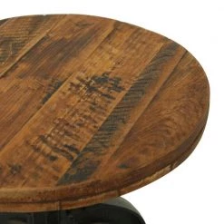 17 in. Brown 29 in. H Round Metal Accent Table by Litton Lane -Outlet Litton Lane Store brown litton lane bar stools 88581 40 1000