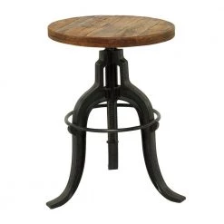 17 in. Brown 29 in. H Round Metal Accent Table by Litton Lane -Outlet Litton Lane Store brown litton lane bar stools 88581 66 1000