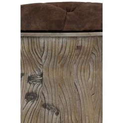 18 in. Brown Wood Rustic Storage Stool by Litton Lane -Outlet Litton Lane Store brown litton lane bar stools 90671 1f 1000