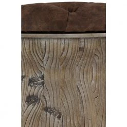 18 in. Brown Wood Rustic Storage Stool by Litton Lane -Outlet Litton Lane Store brown litton lane bar stools 90671 a0 1000