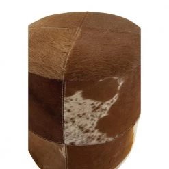 16 in. Brown Leather Contemporary Ottoman by Litton Lane -Outlet Litton Lane Store brown litton lane bar stools 95921 c3 1000