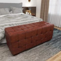 Brown Traditional Bench 20 in. x 48 in. x 18 in. by Litton Lane 22 Brown Traditional Bench 20 in. x 48 in. x 18 in. by Litton Lane -Outlet Litton Lane Store brown litton lane bedroom benches 64779 66 1000