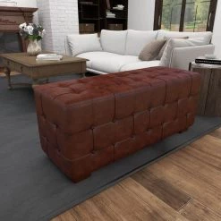 Brown Traditional Bench 20 in. x 48 in. x 18 in. by Litton Lane 28 Brown Traditional Bench 20 in. x 48 in. x 18 in. by Litton Lane -Outlet Litton Lane Store brown litton lane bedroom benches 64779 fa 1000