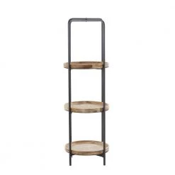 43 in. Brown Wood Traditional 3 Shelf Shelving Unit by Litton Lane -Outlet Litton Lane Store brown litton lane bookcases bookshelves 041439 66 1000