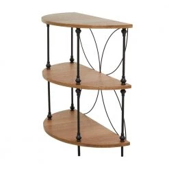 31 in. Brown Wood Traditional 3 Shelf Shelving Unit by Litton Lane 15 31 in. Brown Wood Traditional 3 Shelf Shelving Unit by Litton Lane -Outlet Litton Lane Store brown litton lane bookcases bookshelves 042305 4f 1000