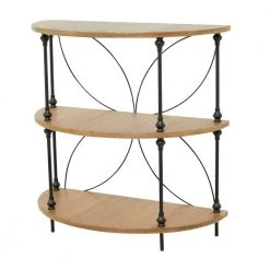31 in. Brown Wood Traditional 3 Shelf Shelving Unit by Litton Lane
